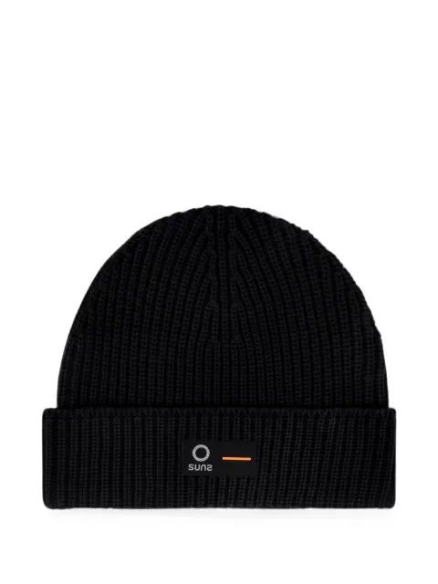 SUNS ribbed-knit beanie hat Black CAS63006U
