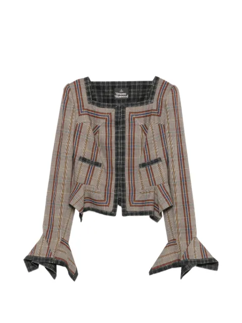 Vivienne Westwood Dandy double-breasted check jacket Grey 1401008IW01JH