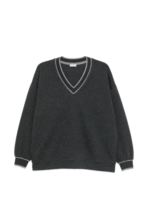 Brunello Cucinelli V-neck sweatshirt Grey MD991B2Q02C104