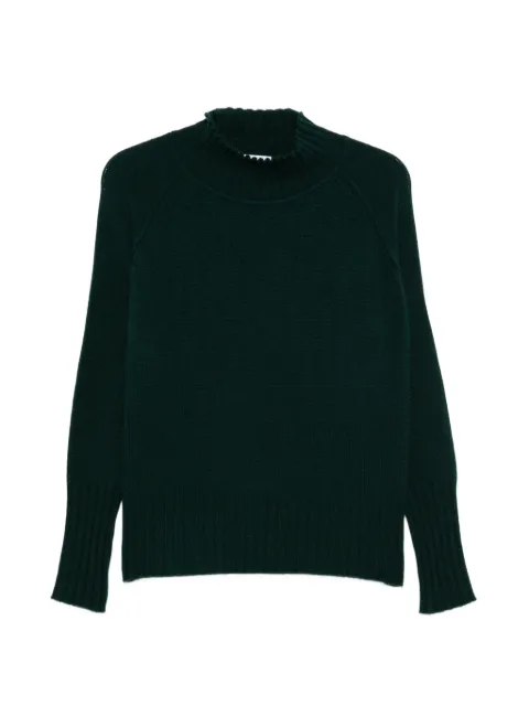BeYou ribbed-trim raglan-sleeve sweater Green CD4046