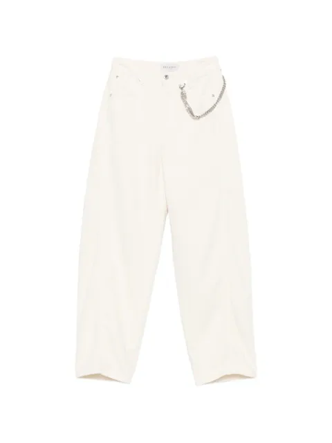 ERMANNO FIRENZE crystal-embellished chain-link trousers White D49EP062EJ0