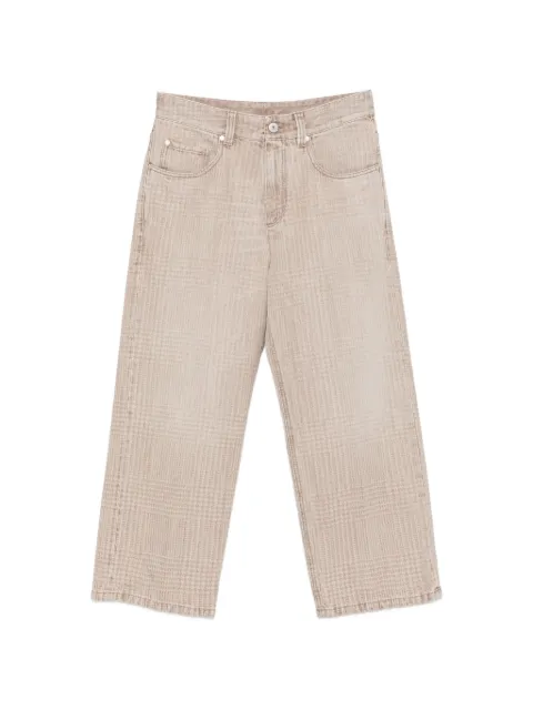 Brunello Cucinelli Prince of Wales check jeans Neutrals MP95PP4008C9816