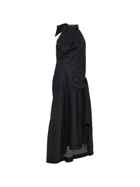 ZIMMERMANN halterneck draped dress Blue 9481DF261