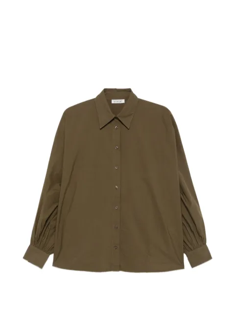 SoSUE Antonia puff-sleeves shirt Green 212AS1007