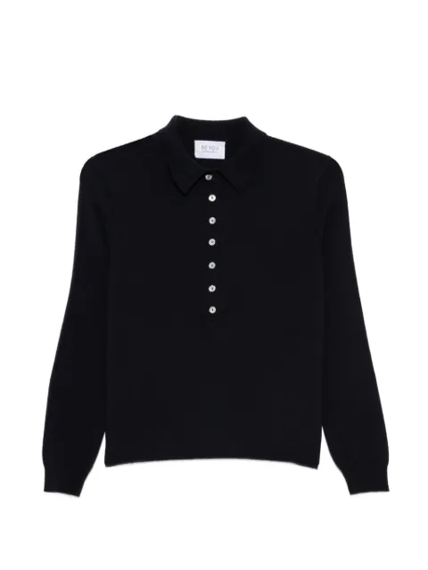 BeYou button-up polo sweater Brown CD5040