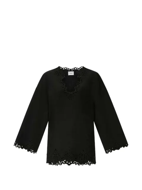 MARANT ÉTOILE Sherazade broderie-anglaise mini dress Black RO0653FBD1J04E
