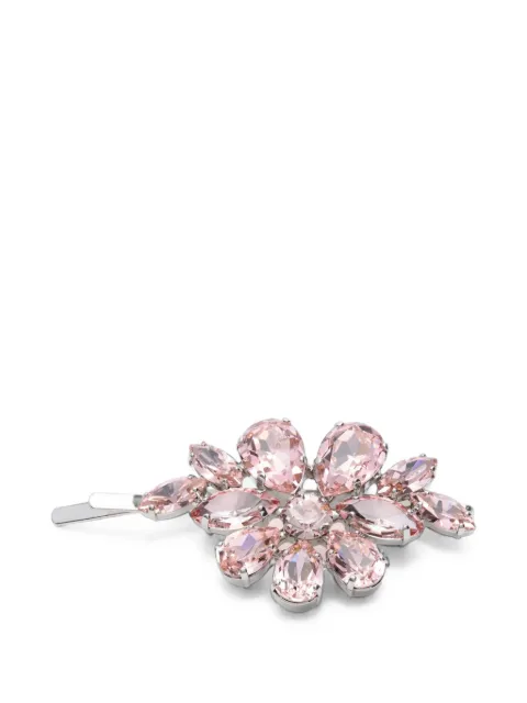 Simone Rocha Hellebore crystal-embellished hair clip Silver CLP540907ROSE