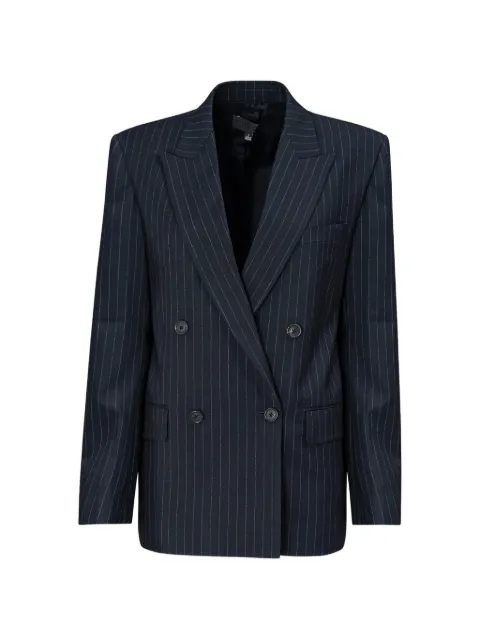 Nili Lotan Leston pinstriped double-breasted blazer Blue 12282W504