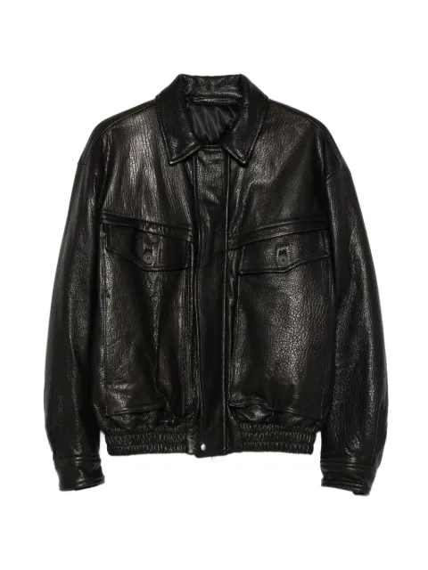 Salvatore Santoro grainy leather jacket Black 51526U