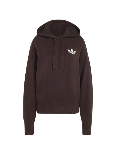 adidas essentials knit hoodie Brown IA4448