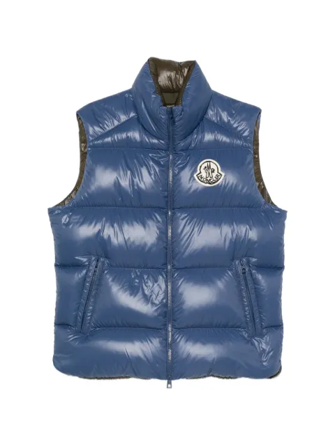 Moncler Belice logo-patch quilted gilet Blue L20911A00197596XE