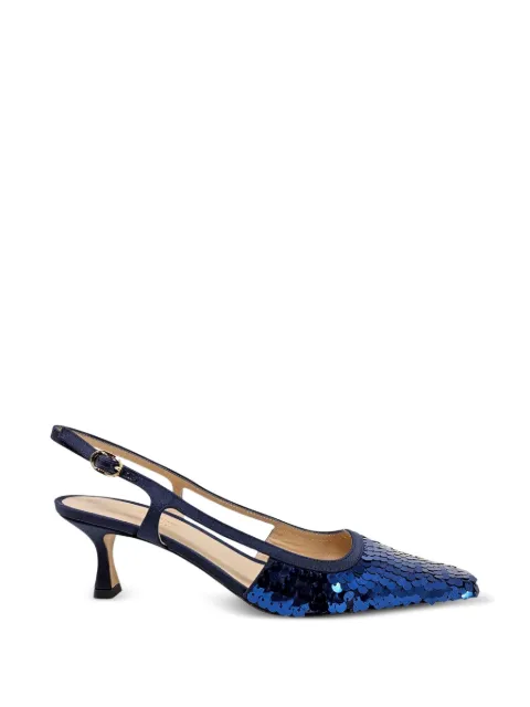 Roberto Festa Siviglia sequin-embellished snip-toe slingback pumps Blue SIVIGLIA