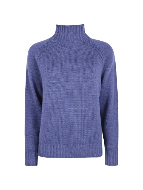 Rossopuro cable-knit high-neck sweater Blue RI8587GW