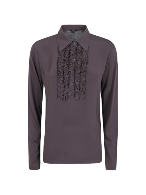 Seventy ruffled long-sleeve shirt Brown MJ2148890180