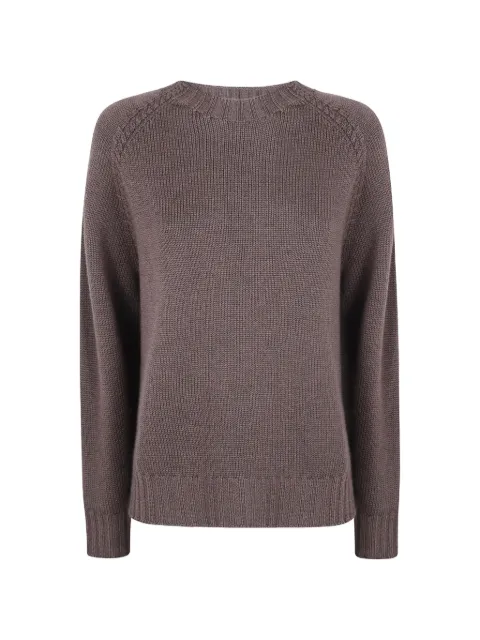 Rossopuro raglan-sleeve knitted knit Brown RI8587DW