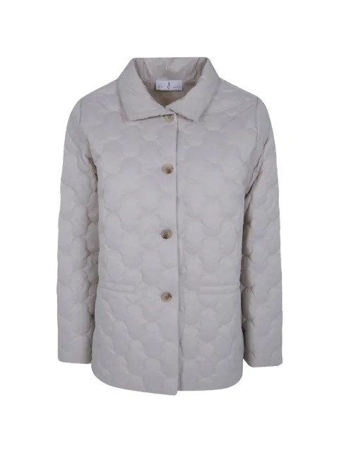Why Ci quilted button-up puffer jacket Grey WH0871