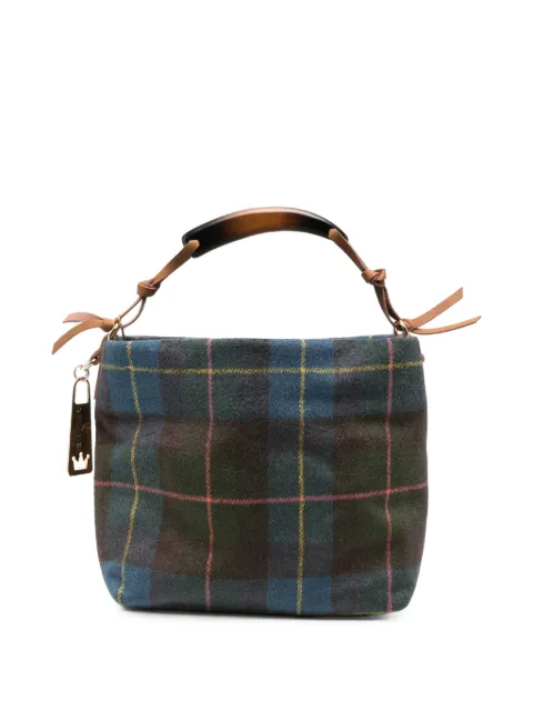 la milanesa tartan-check tote bag Blue AMATB