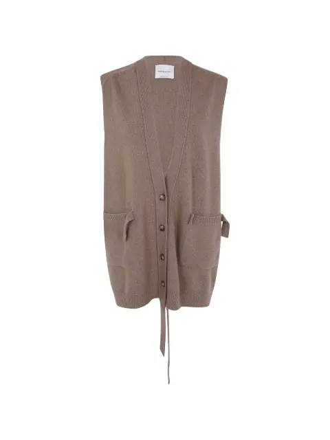 LABORATORIO CAPRI button-fastening gilet Brown 4725