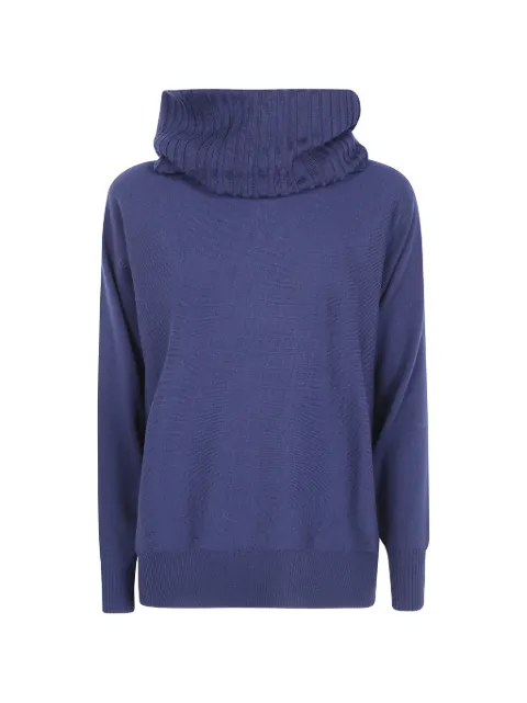 D.Exterior roll-neck sweater Blue 63298