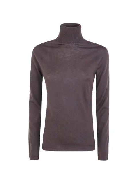 D.Exterior roll-neck wool knit Brown 63279