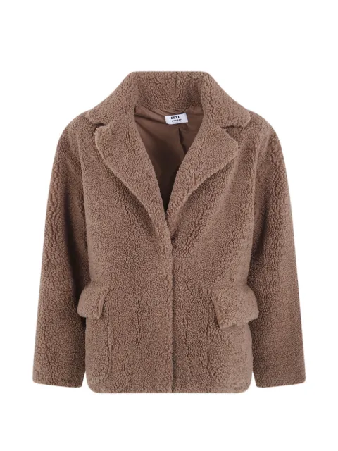 Betta Corradi teddy-texture notched-lapels coat Brown B381YOGI