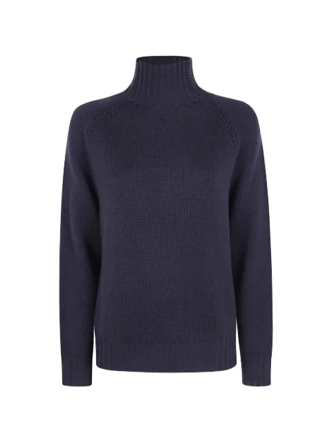 Rossopuro cable-knit high-neck sweater Blue RI8587GW