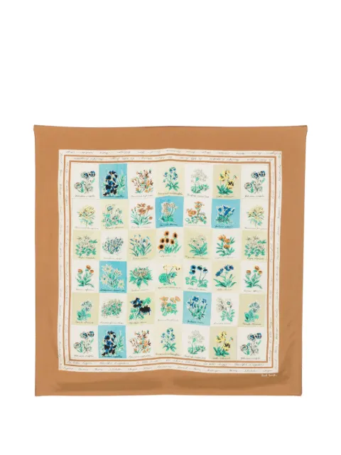 Paul Smith floral-print silk scarf Brown W1A250PW330