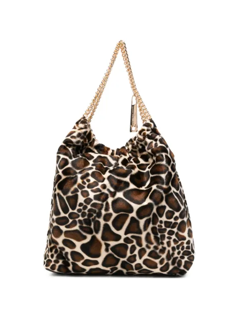 la milanesa giraffe-print chain-link tote bag Neutrals FABIG