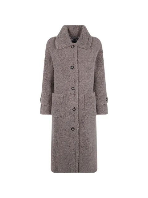 Betta Corradi button-up teddy coat Grey B165YOGI