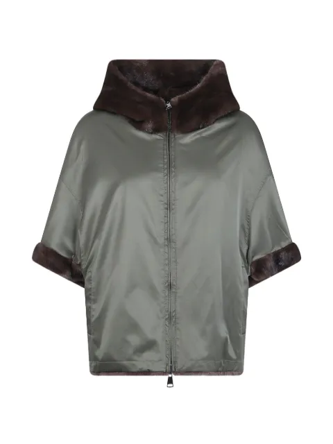 Betta Corradi textured-trim zip-up jacket Green B902DUDU