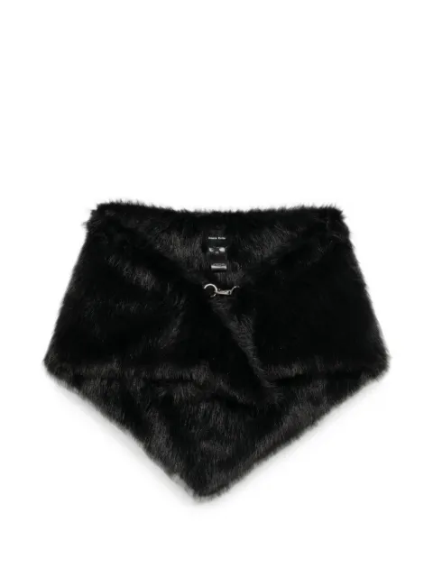 Simone Rocha faux-fur lobster-clasp scarf Black 10501090