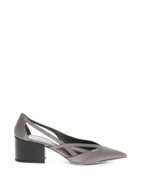 Prada cut-out pointed-toe pumps Grey 1I741N049