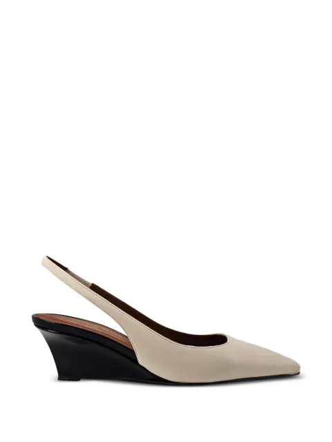 Madison Maison Loux slingback wedge pumps Neutrals LOUX