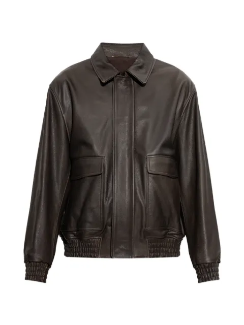 Arma Bari zip-up leather jacket Brown 004G266024