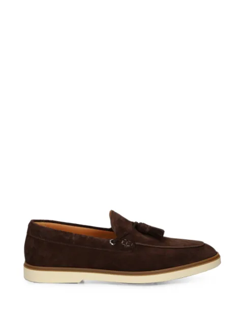 BOSS tassel-detail suede loafers Brown 50568771