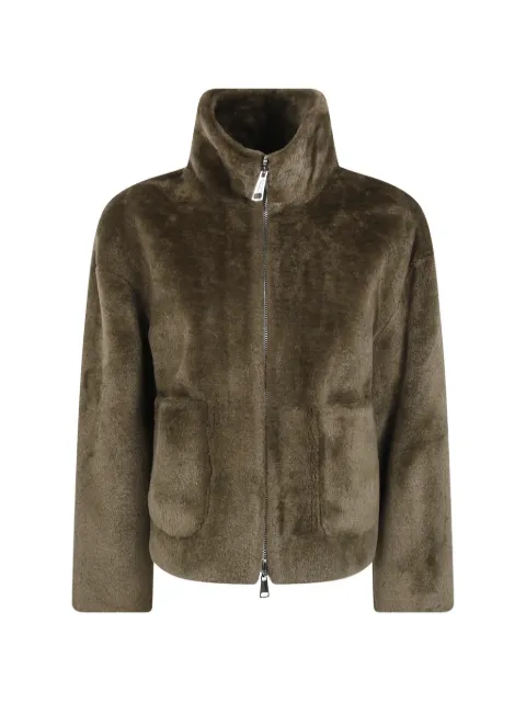 Betta Corradi reversible zip-up jacket Brown B158SHAO
