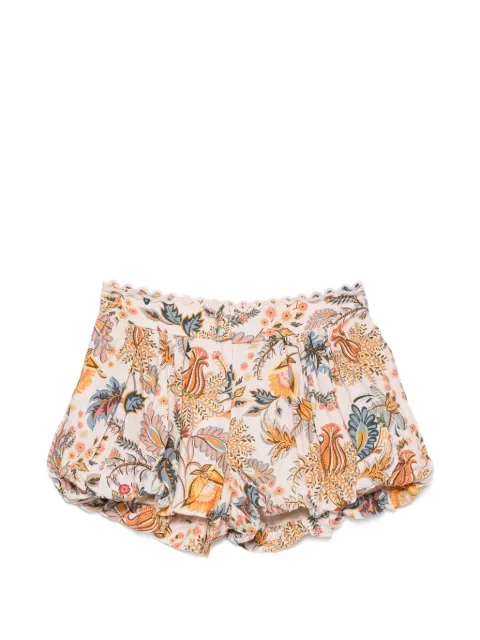 FARM Rio floral-print puff-ball shorts Pink 355543