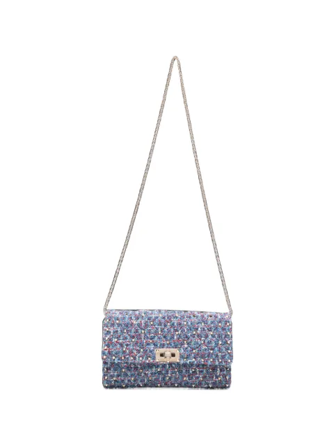 Valentino Garavani tweed cross body bag Blue WB0137STT