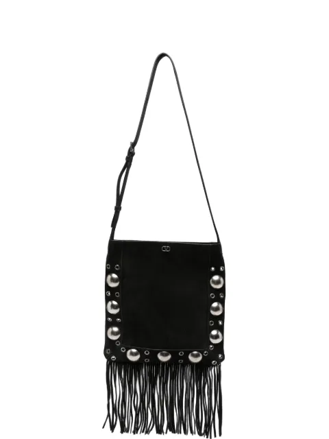 Valentino Garavani fringed stud-embellished tote bag Black YB0R33GUR