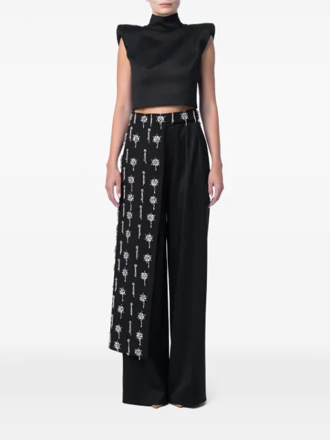 M.Marquise Kya padded-shoulder top Black KYATOP