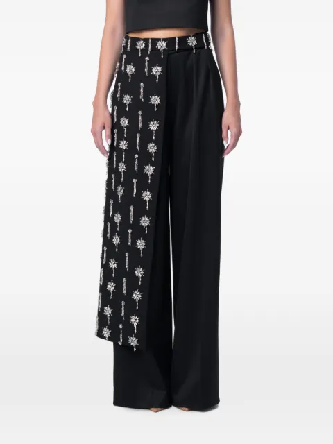 M.Marquise Kya crystal-embellished maxi overskirt Black KYAOVERSKIRT