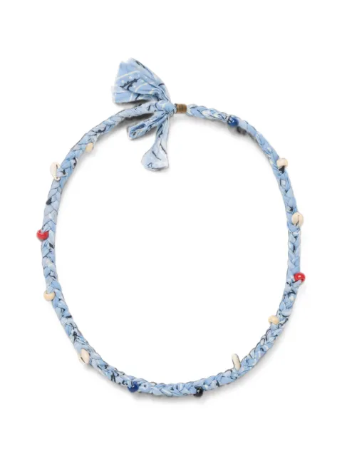 Alanui beaded bandana necklace Blue LWOB006E26FAB0014284