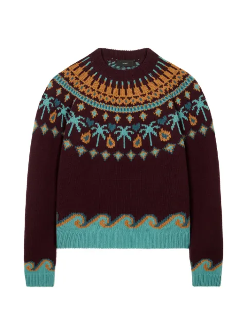 Alanui Sweet Winter raglan-sleeve sweater Red LWHE061E26KNI0012851