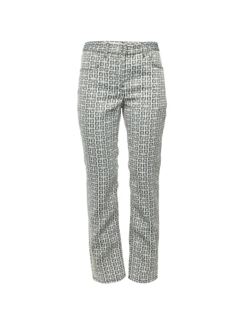 Versace Pre-Owned 4G motif jacquard trousers White 1347048
