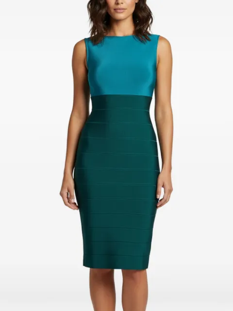Hervé Léger Pre-Owned sleeveless bodycon midi dress Green 1390894