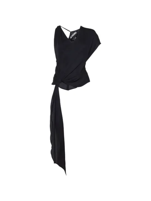 Jacquemus Pre-Owned Le Souk draped asymmetric top Grey 1392339
