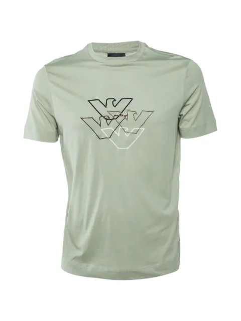 Emporio Armani Pre-Owned Eagle embroidered T-shirt Green 1378198