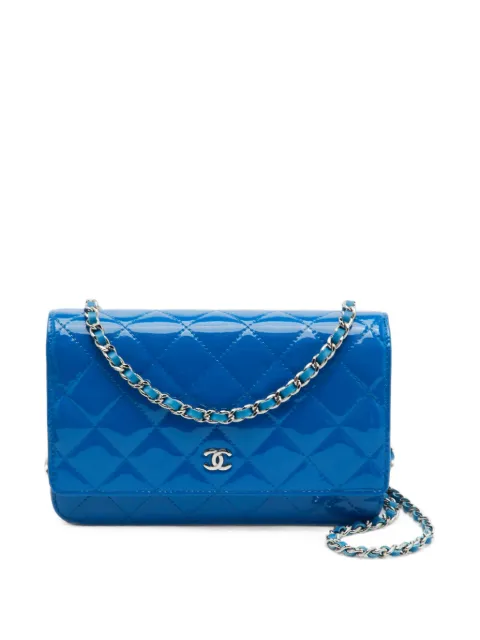 CHANEL Pre-Owned 2014 quilted CC shoulder bag Blue 1392406