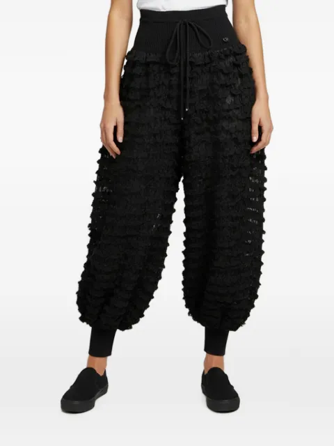 CHANEL Pre-Owned sheer tulle trousers Black 1393093