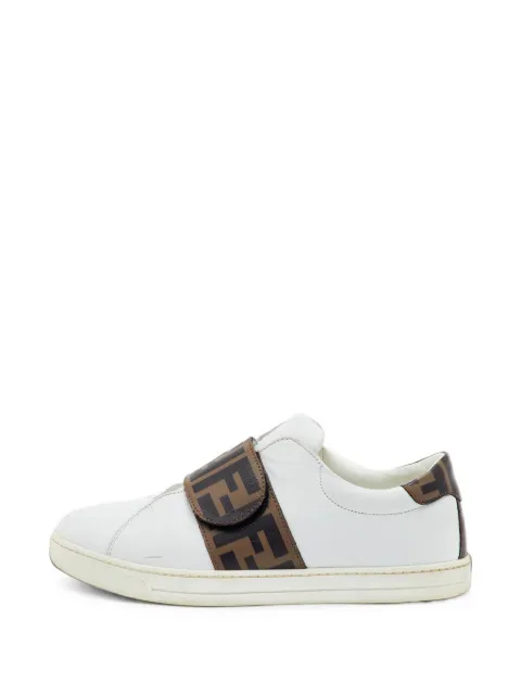Fendi Pre-Owned FF motif touch-strap sneakers White 1398682